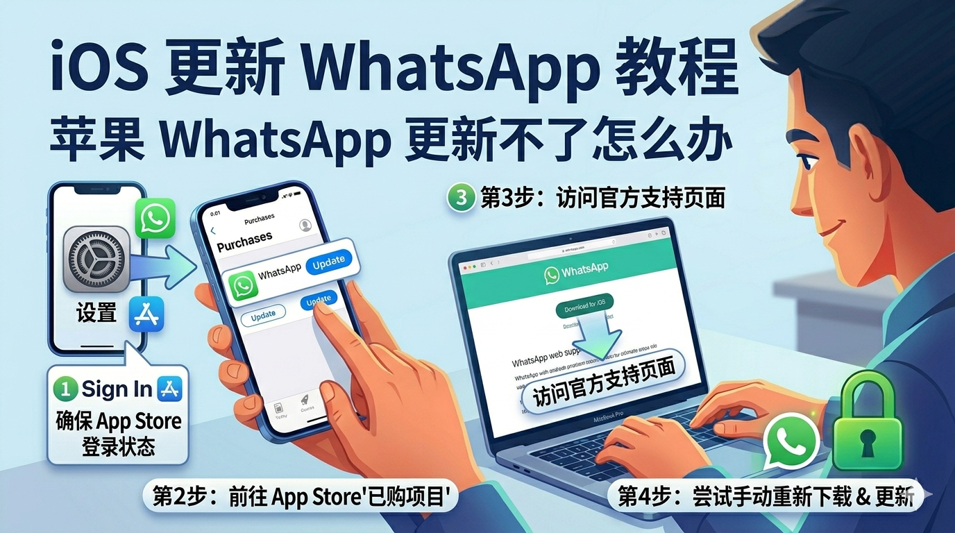 苹果 whatsapp 更新不了怎么办，ios 更新 WhatsApp 教程